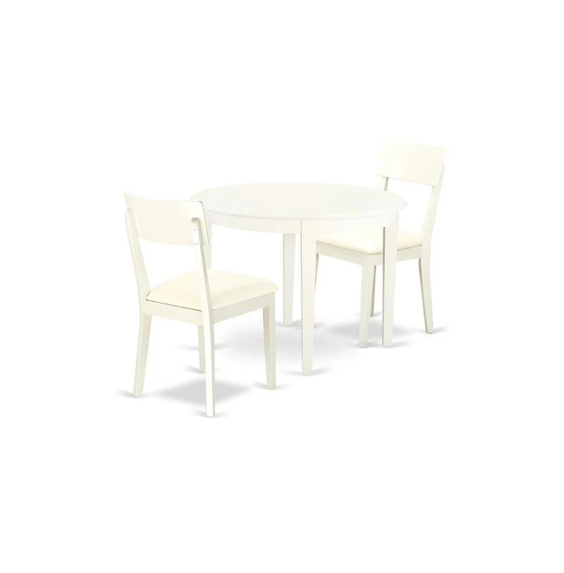East West Furniture Dining Room Set Linen White