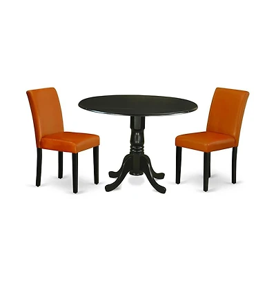 East West Furniture Dining Room Set Black