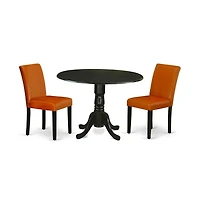 East West Furniture Dining Room Set Black