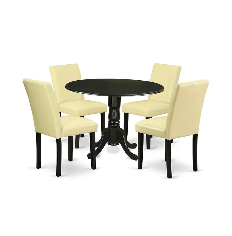 East West Furniture Dining Room Set Black