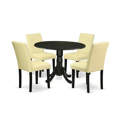 East West Furniture Dining Room Set Black