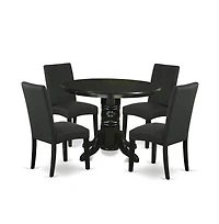 East West Furniture Dining Room Set Black