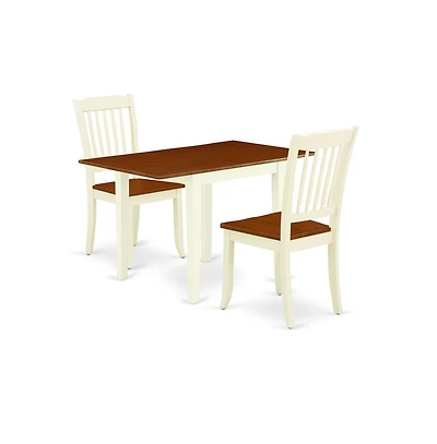 East West Furniture Dining Room Set Buttermilk & Cherry