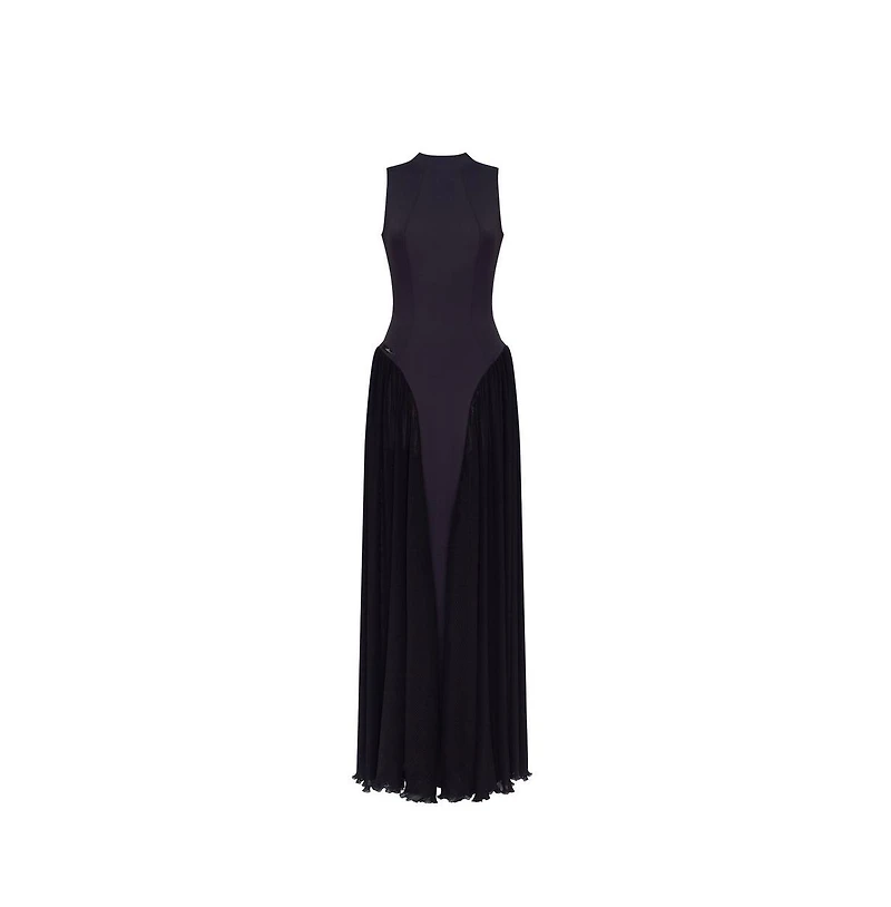 Milla Women's Elegant mock neck maxi dress