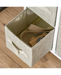 Homcom 7-Drawer Storage Cabinet Organizer Unit with Fabric Bins for Bedroom