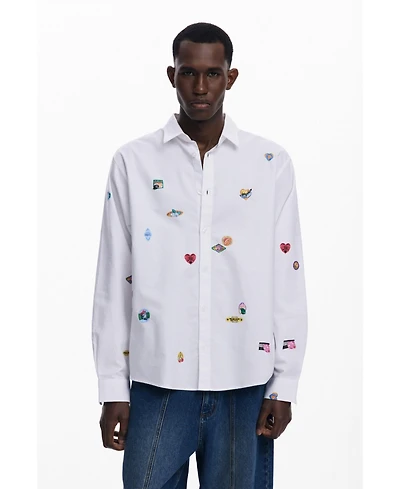 Desigual Men's Long-sleeve shirt with drawings