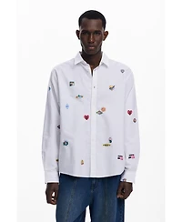 Desigual Men's Long-sleeve shirt with drawings