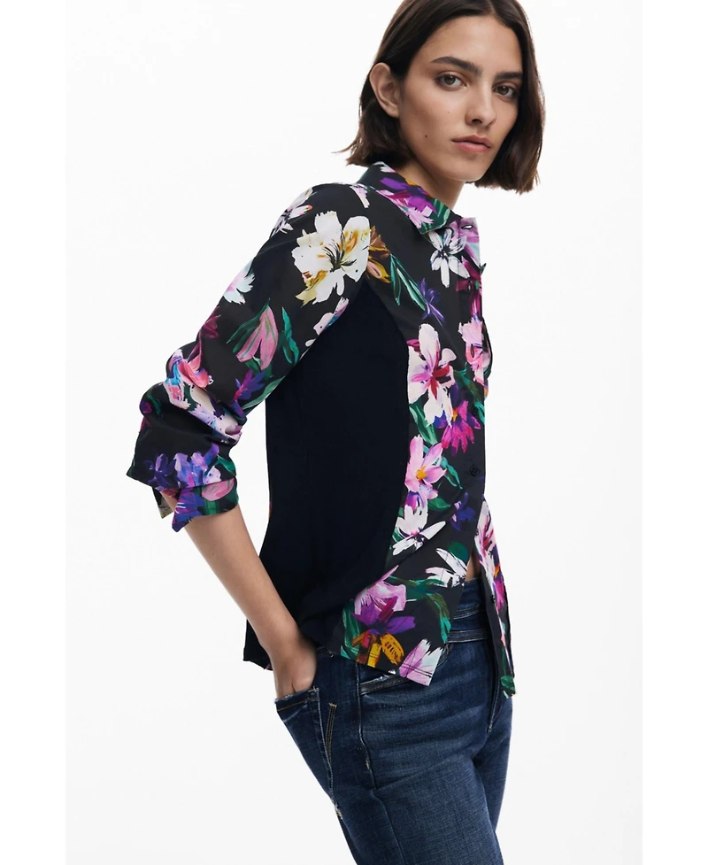 Desigual Women's Combined silhouette floral shirt