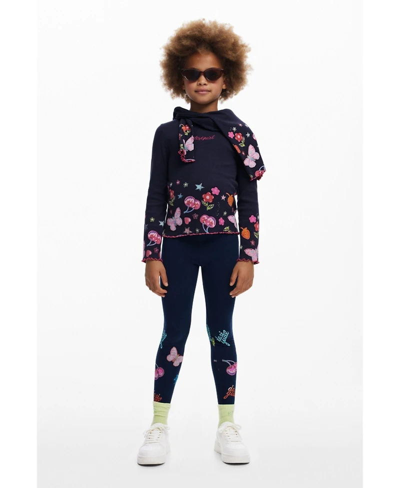 Desigual Girls Girls's Butterfly leggings