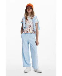 Desigual Girls's Short-sleeve cat T-shirt