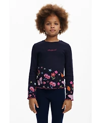Desigual Girls Girls's Long sleeve T-shirt with floral logo
