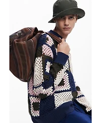 Desigual Men's Crochet patch sweatshirt