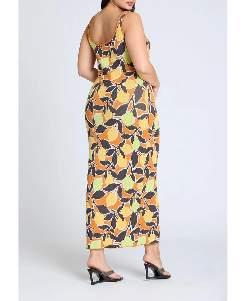 Eloquii Women's Plus Intarsia Column Dress