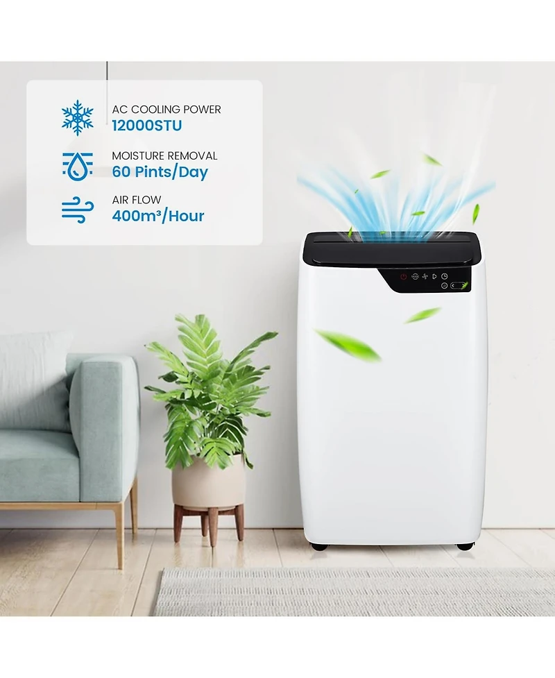 1,200 Btu Portable Air Conditioner - Compact, Lightweight, Efficient Cooling for Small Spaces