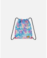 Deux par Deux Girl Drawstring Bag Rainbow Heart Print - Toddler|Child