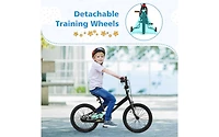 18 Inch Kids Bike Adjustable for Ages 4-8 with Low-Step Frame