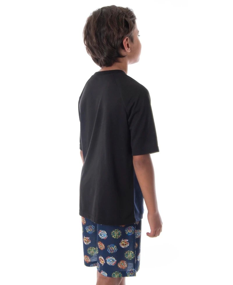 Beyblade Burst Boys' Spinner Tops 2 Piece Kids Shorts And T-Shirt Pajama Set