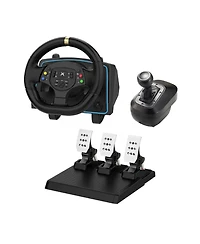 Nbcp Gaming Steering Wheel with Pedals – 1080° Rotation, Paddle Shifters, Manual Gearbox, Dual Vibration – Compatible with Xbox, PS4, Pc, Switch & Mor