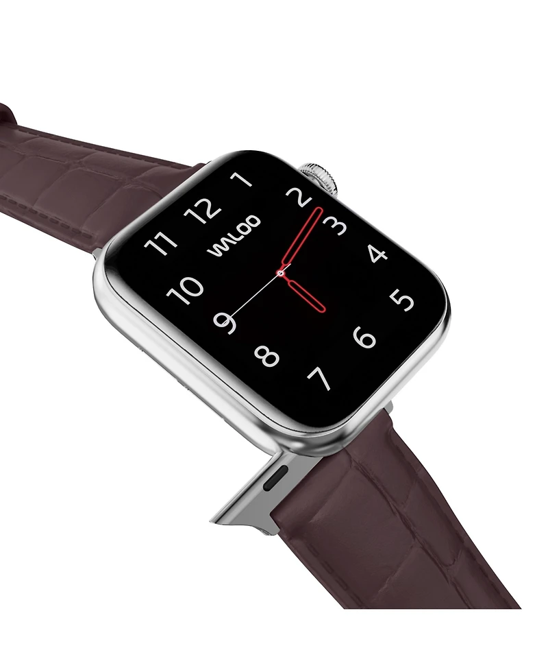 Waloo Crocodile Texture Leather Replacement Band for Apple Watch