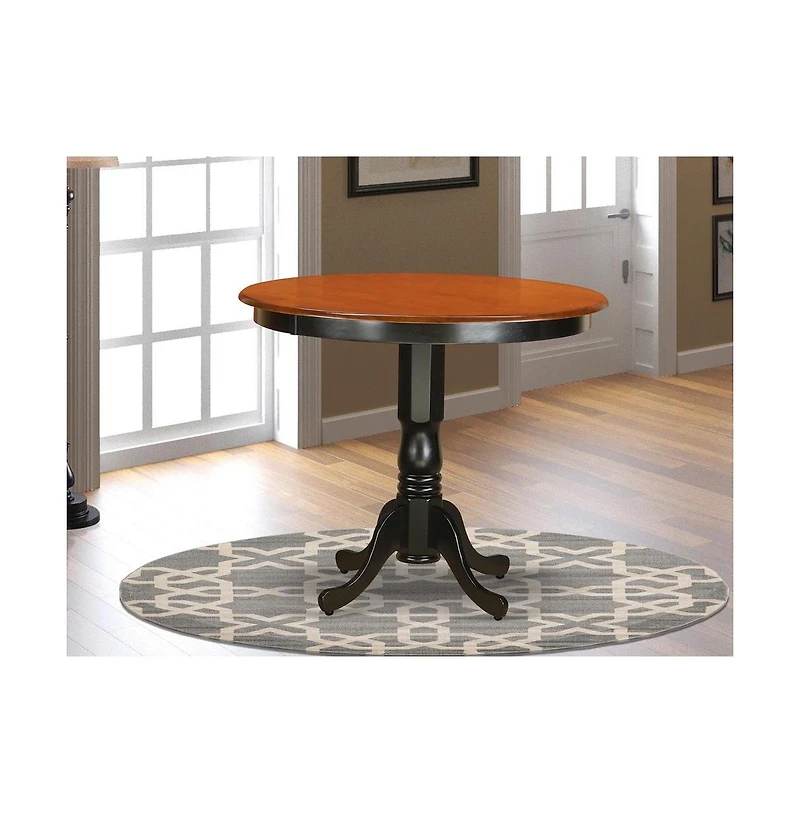 East West Furniture 3 Pc counter height pub set - high top Table and 2 counter height stool