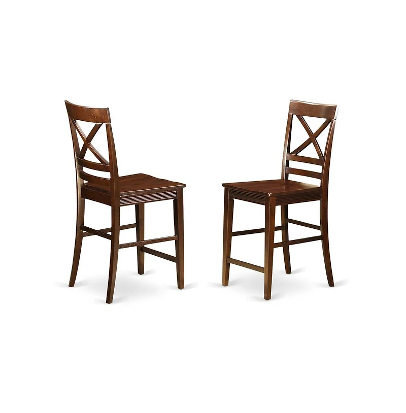 East West Furniture 3 Pc Dining counter height set - counter height Table and 2 Kitchen bar stool