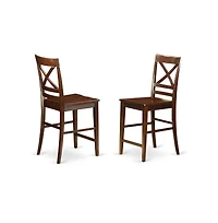 East West Furniture 3 Pc Dining counter height set - counter height Table and 2 Kitchen bar stool