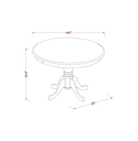 East West Furniture Dining Room Set Buttermilk & Cherry