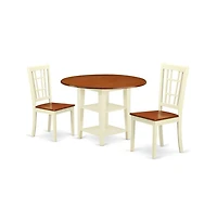 East West Furniture Dining Room Set Buttermilk & Cherry