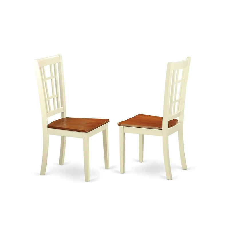 East West Furniture Dining Room Set Buttermilk & Cherry