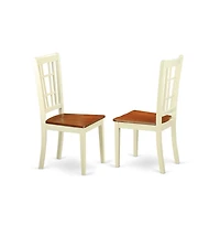 East West Furniture Dining Room Set Buttermilk & Cherry