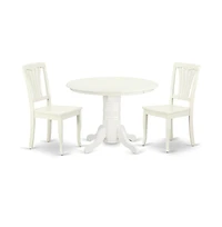 East West Furniture Dining Room Set Linen White
