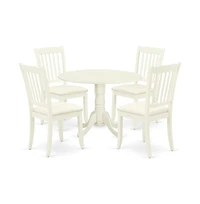 East West Furniture Dining Room Set Linen White