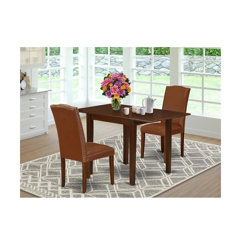 East West Furniture Dining Room Set Mahogany