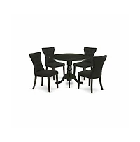 East West Furniture Dining Room Set Black