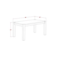 East West Furniture 7-Pc Dining Room Table Set- 6 Kitchen Parson Chairs with Dahlia Linen Fabric Seat and Button Tufted Chair Back
