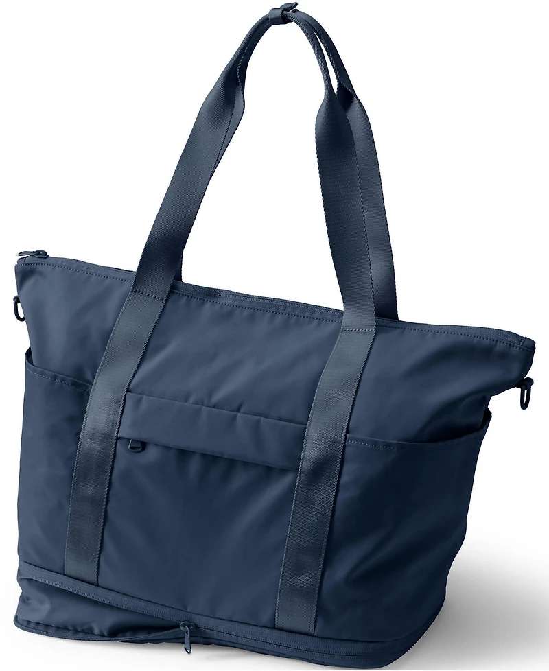 Lands' End Travel Nylon Expandable Packable Tote Bag