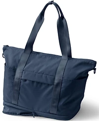 Lands' End Travel Nylon Expandable Packable Tote Bag