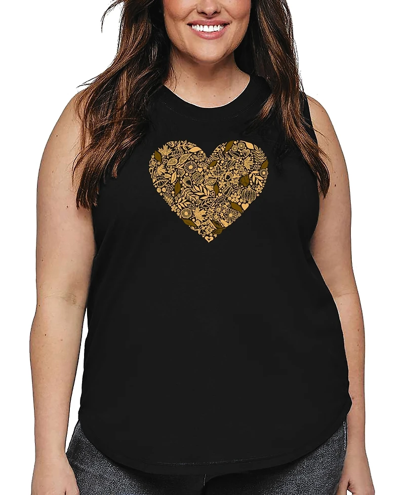 La Pop Art Plus Fall Vibes Word Tank Top