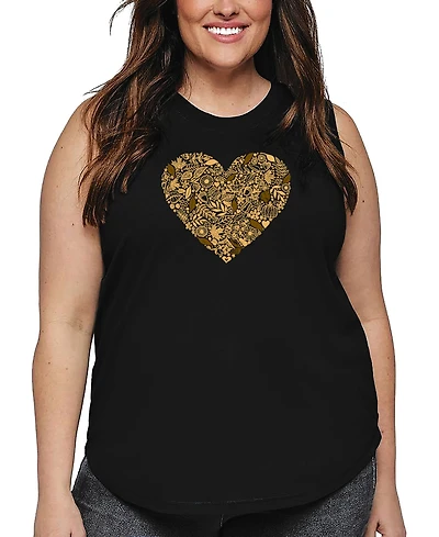 La Pop Art Plus Fall Vibes Word Tank Top