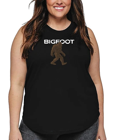 La Pop Art Plus Bigfoot Word Tank Top