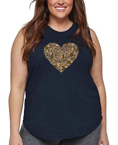 La Pop Art Plus Fall Vibes Word Tank Top
