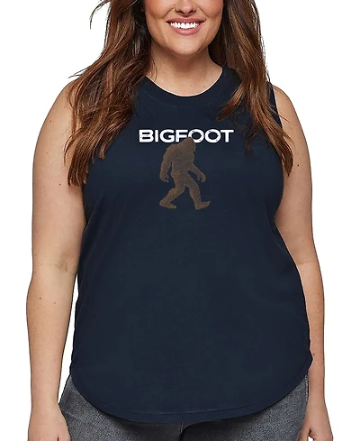 La Pop Art Plus Bigfoot Word Tank Top