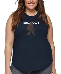 La Pop Art Plus Bigfoot Word Tank Top