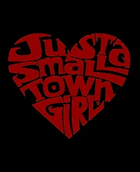 La Pop Art Plus Just a Small Town Girl Word Tank Top