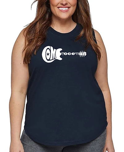 La Pop Art Plus Come Together Word Tank Top