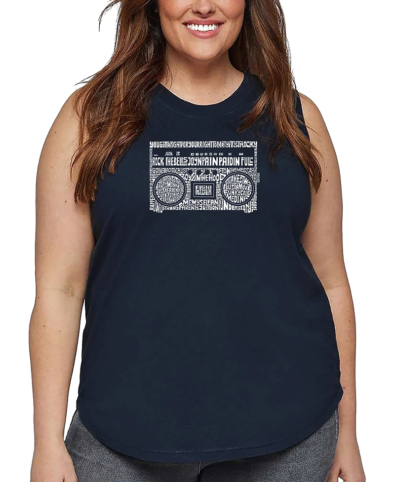 La Pop Art Plus Greatest Rap Hits of The 1980's Word Tank Top