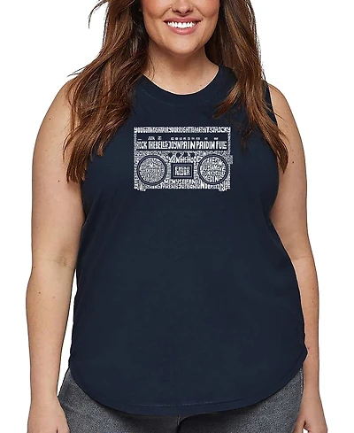La Pop Art Plus Greatest Rap Hits of The 1980's Word Tank Top