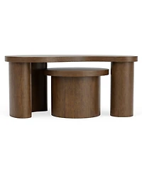Santa Cruz 20" Wood Bunching Cocktail Table