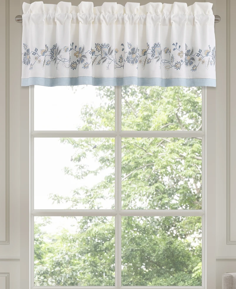 J Queen New York Garden Bloom Window Straight Valance, 21" x 88"
