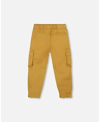 Deux par Boy Twill Jogger Cargo Pants Ochre - Child